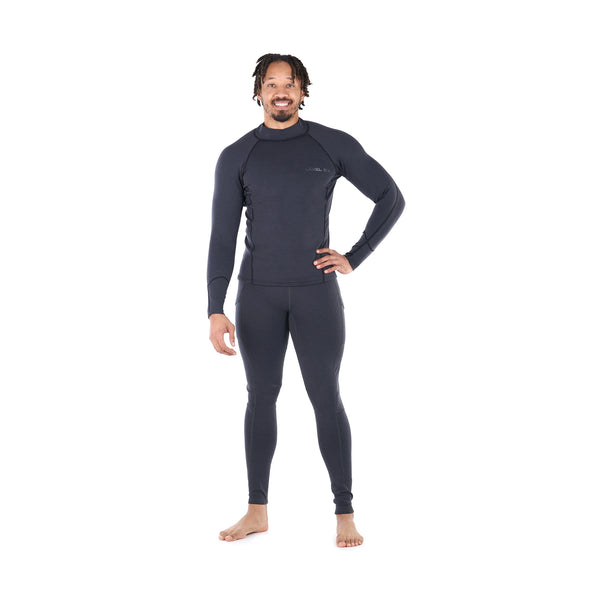 Jericho Long Sleeve Neoprene Top — Black Heather (2)
